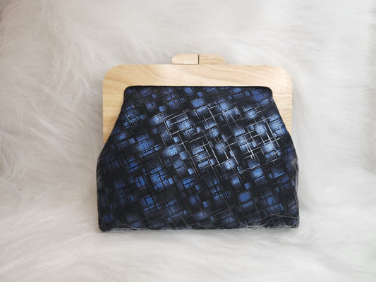 1CB_WF001; CROSSBODY BLUE/BLACK BAG