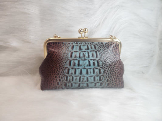 1CB_SF004; CROSSBODY BROWN/GREEN BAG