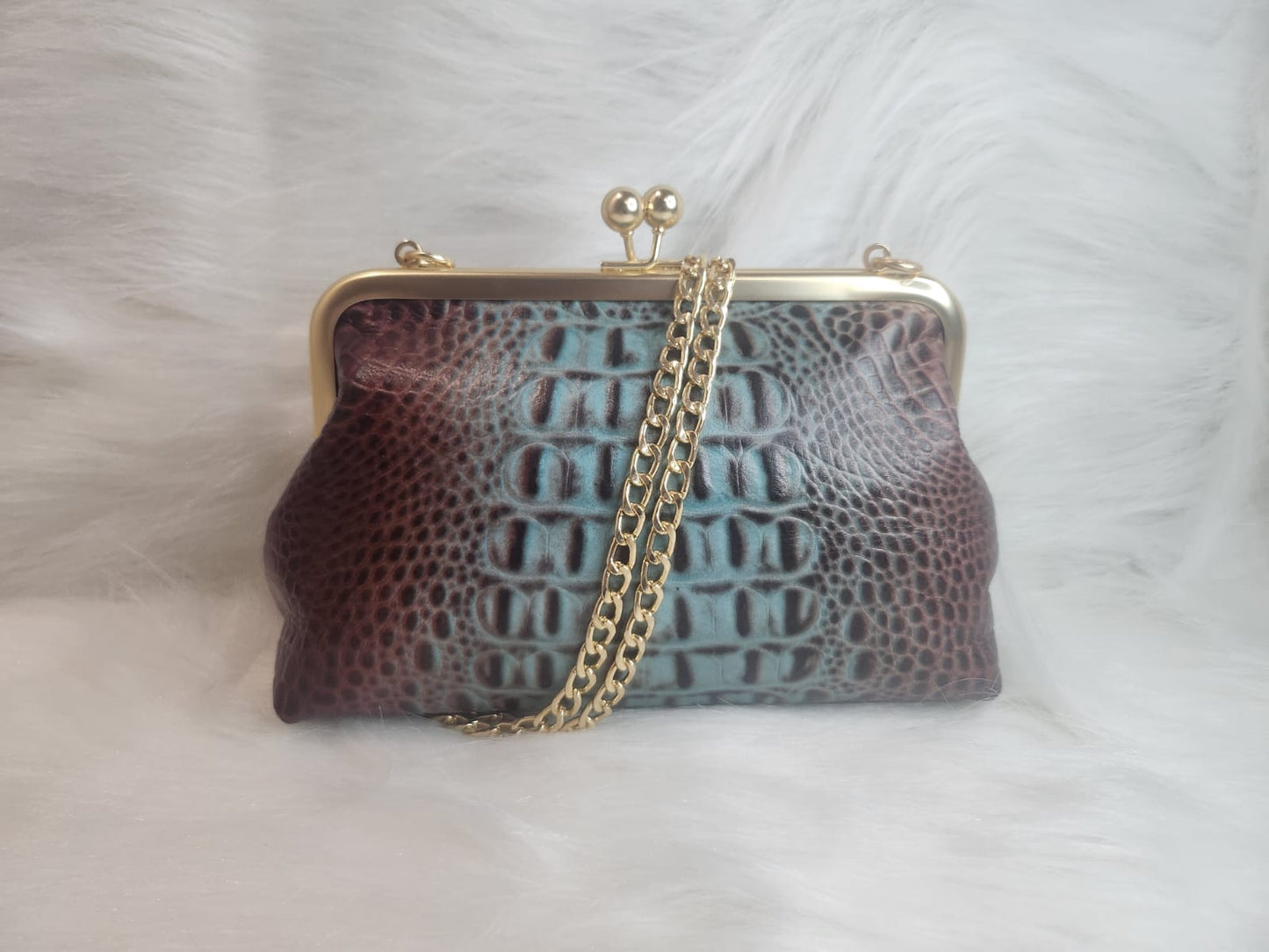 1CB_SF004; CROSSBODY BROWN/GREEN BAG