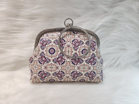1CB_RC008; CROSSBODY PURPLE/ WHITE BAG